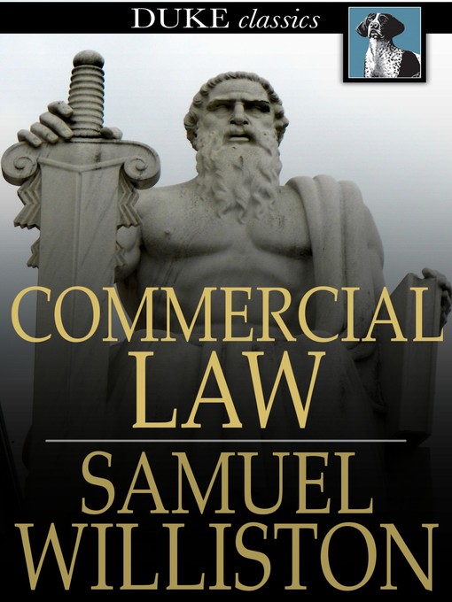 Title details for Commercial Law by Samuel Williston - Wait list